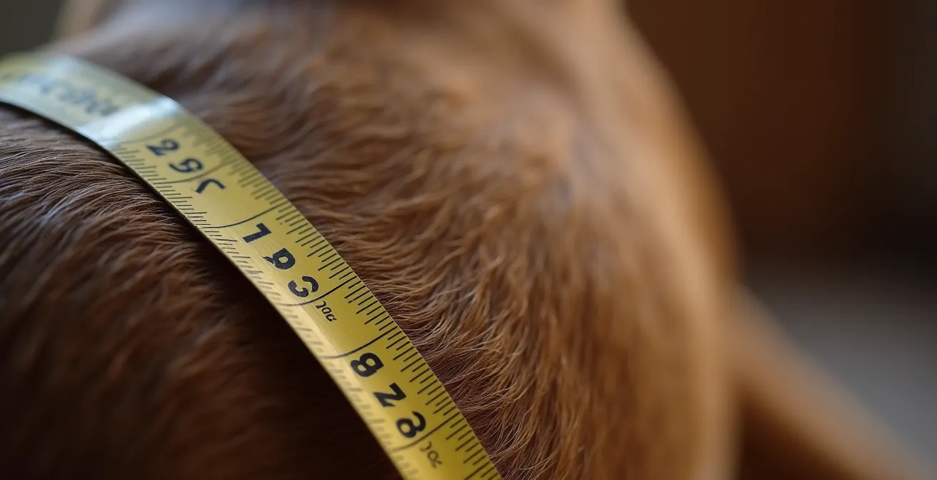 Detailed measurement guide showing proper shoulder height assessment for agility dogs